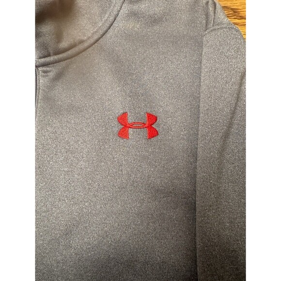 Under Armour Men's Large Full Zip Light Jacket Gray & Red SN: 1248905 2014 - Picture 4 of 15